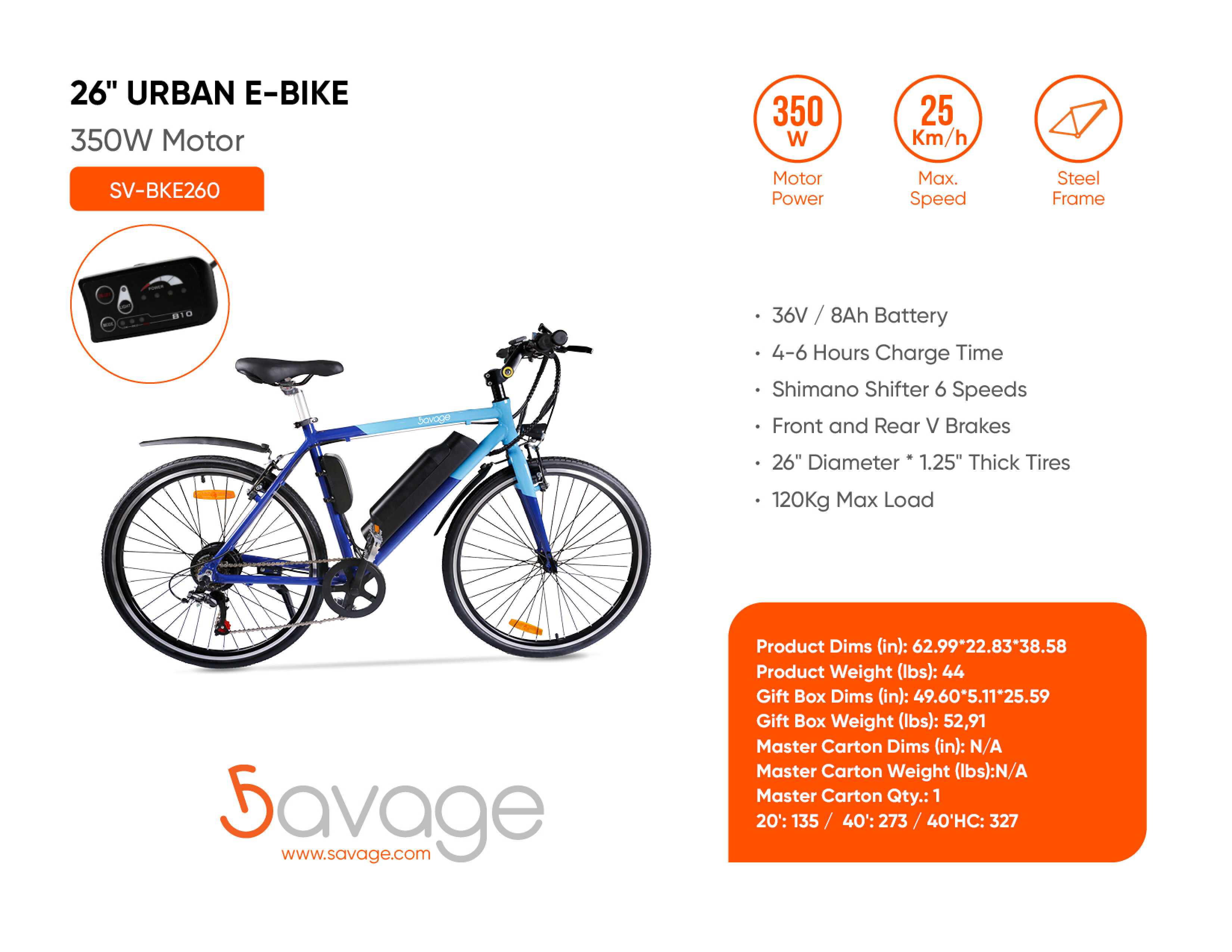26" Urban E-Bike