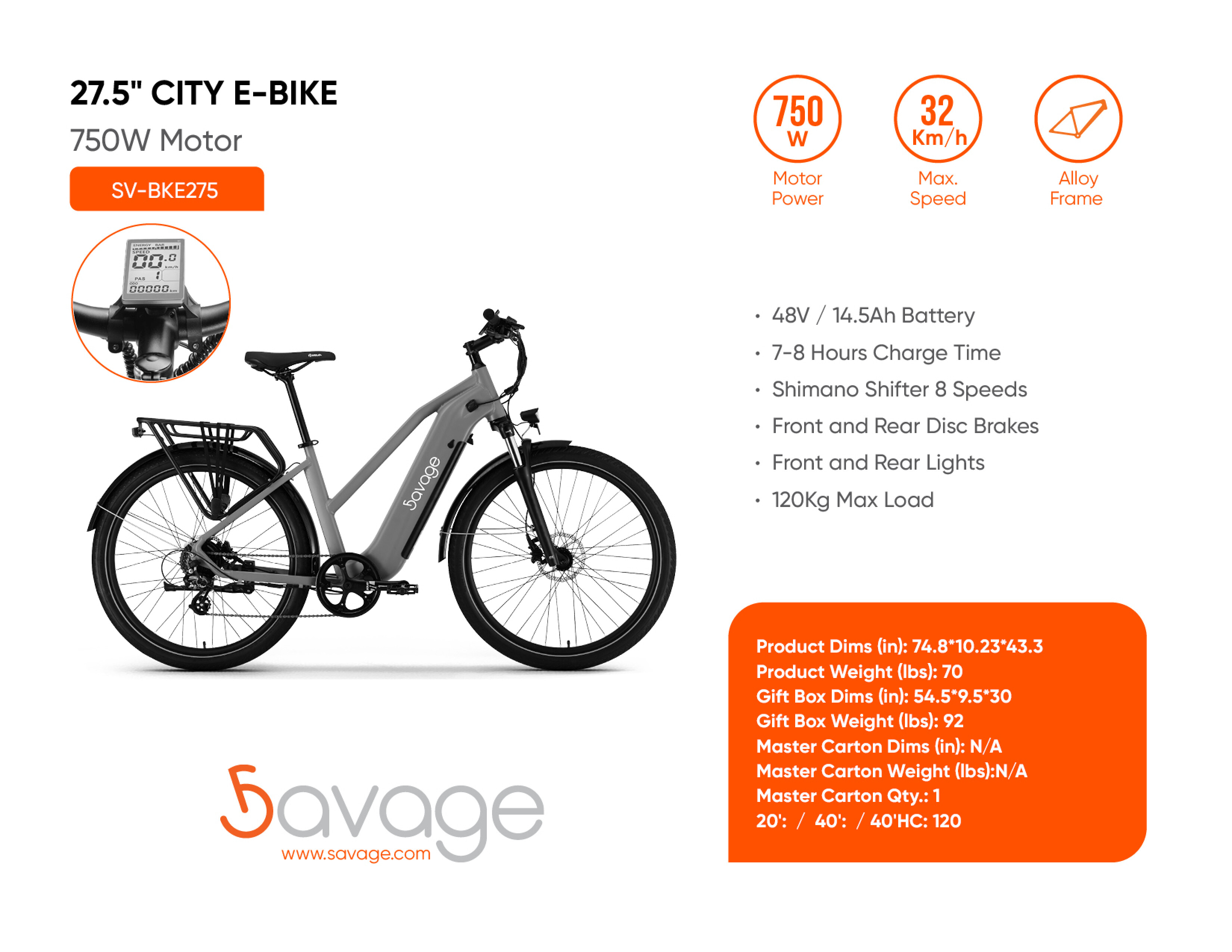 27.5" City E-Bike