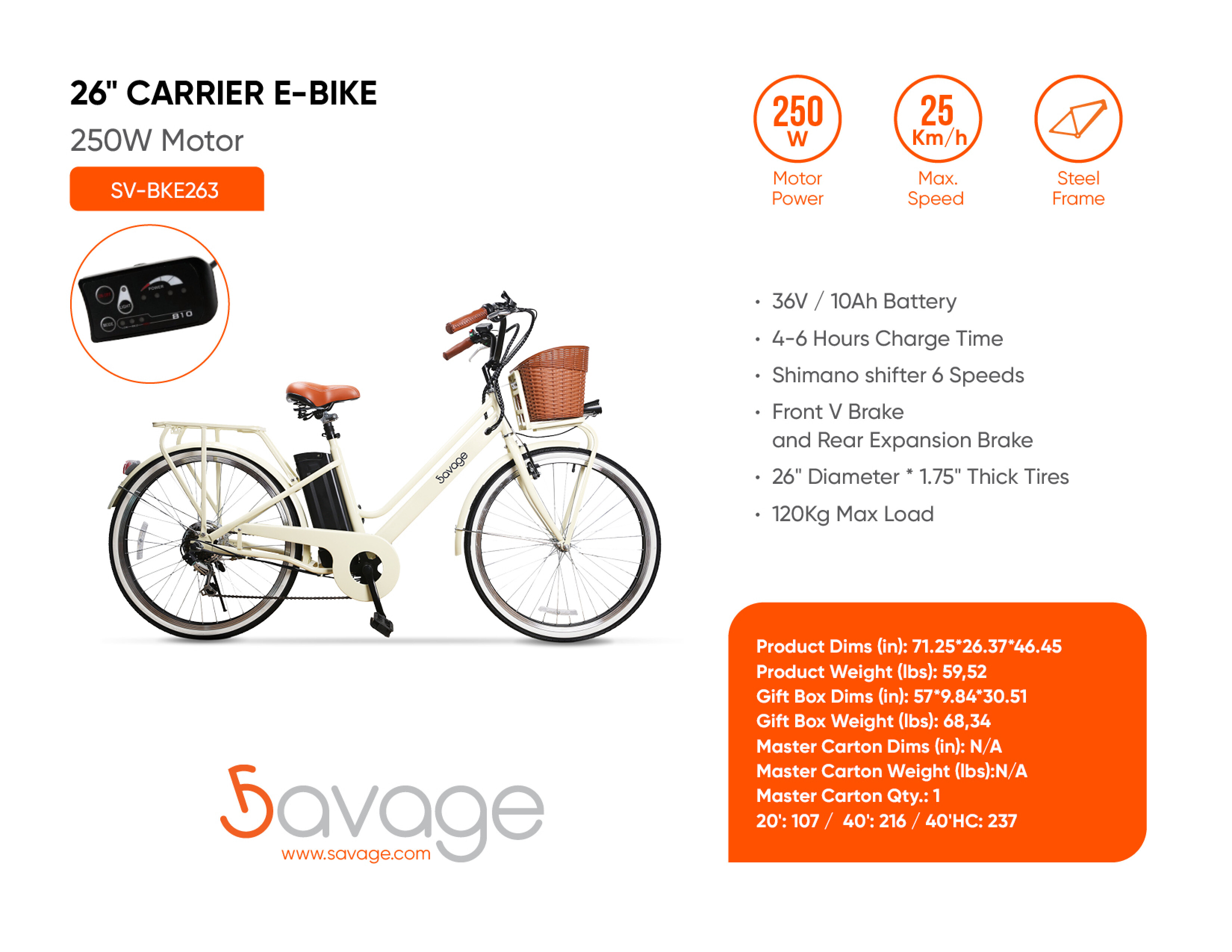 26" Carrier E-Bike