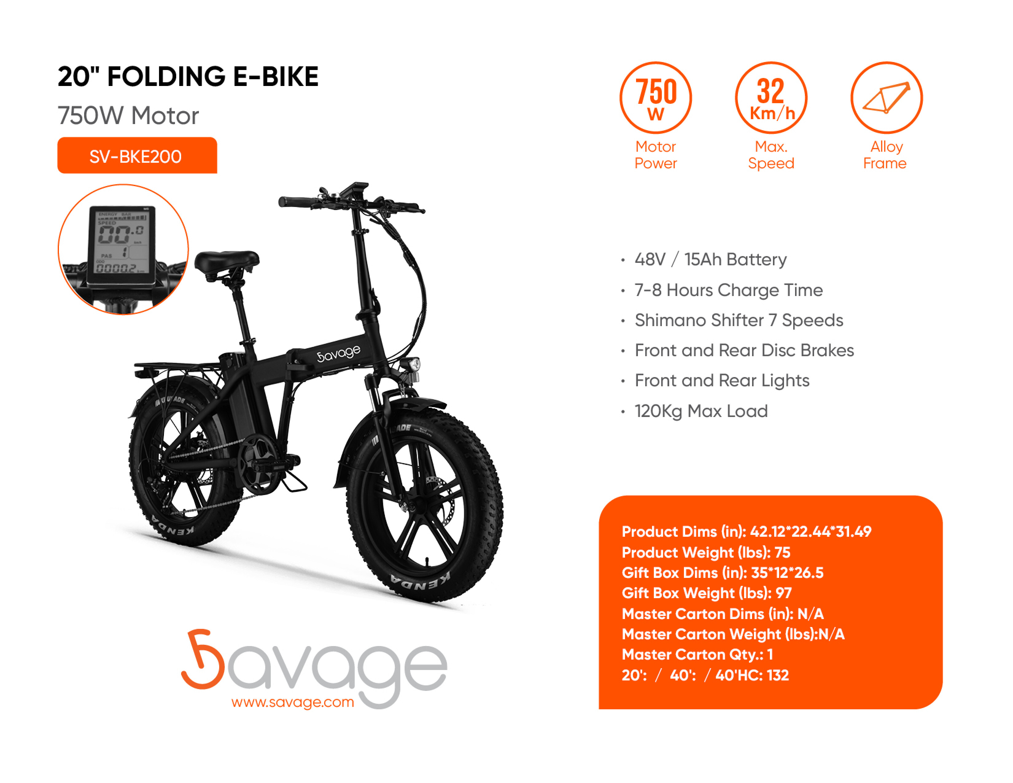 20" Folding E-Bike