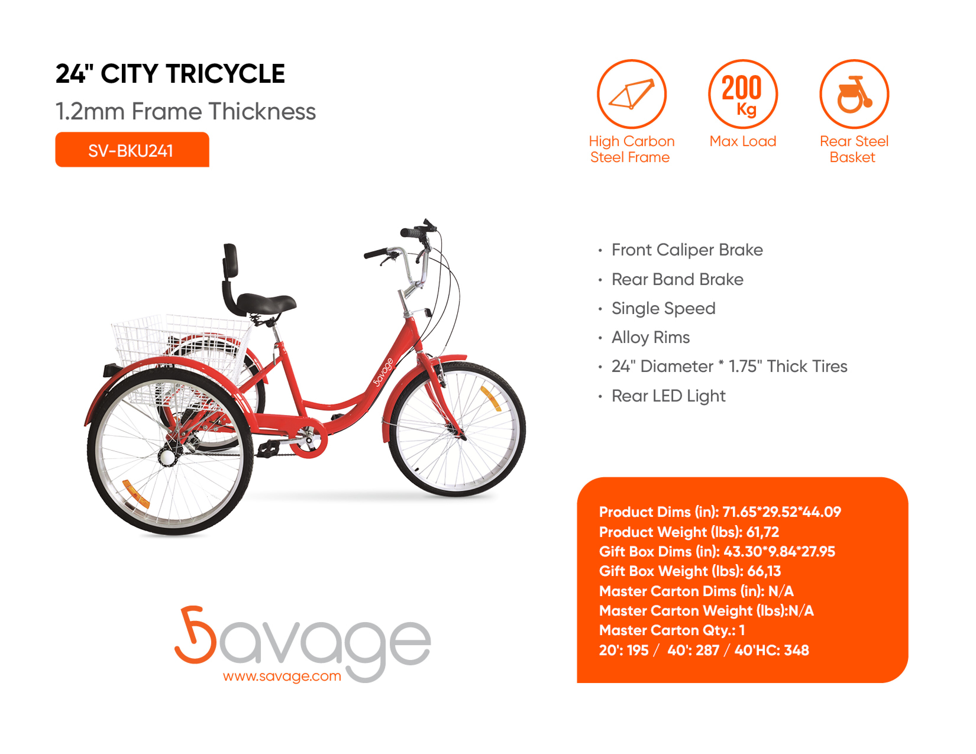 24" City Tricycle