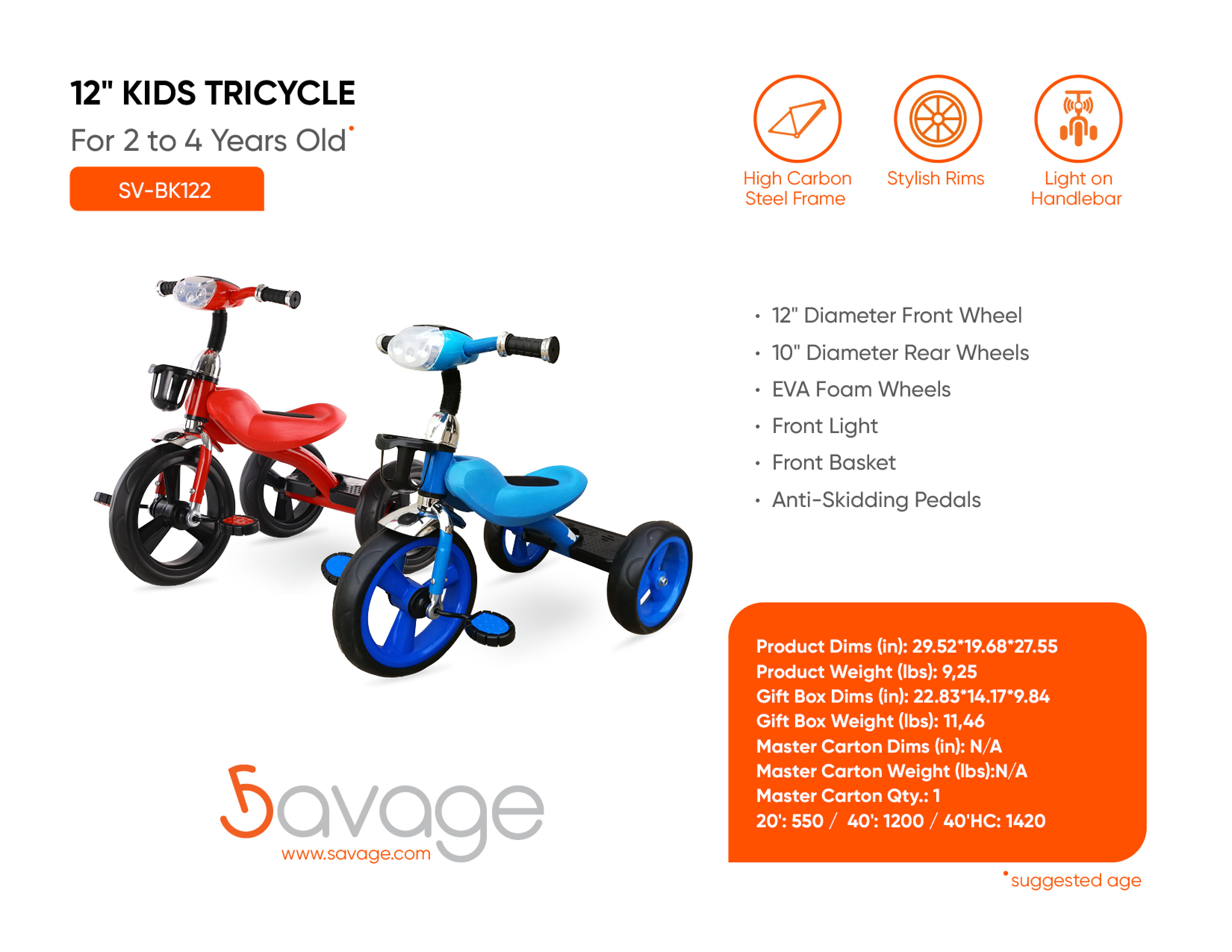 12" Kids Tricycle