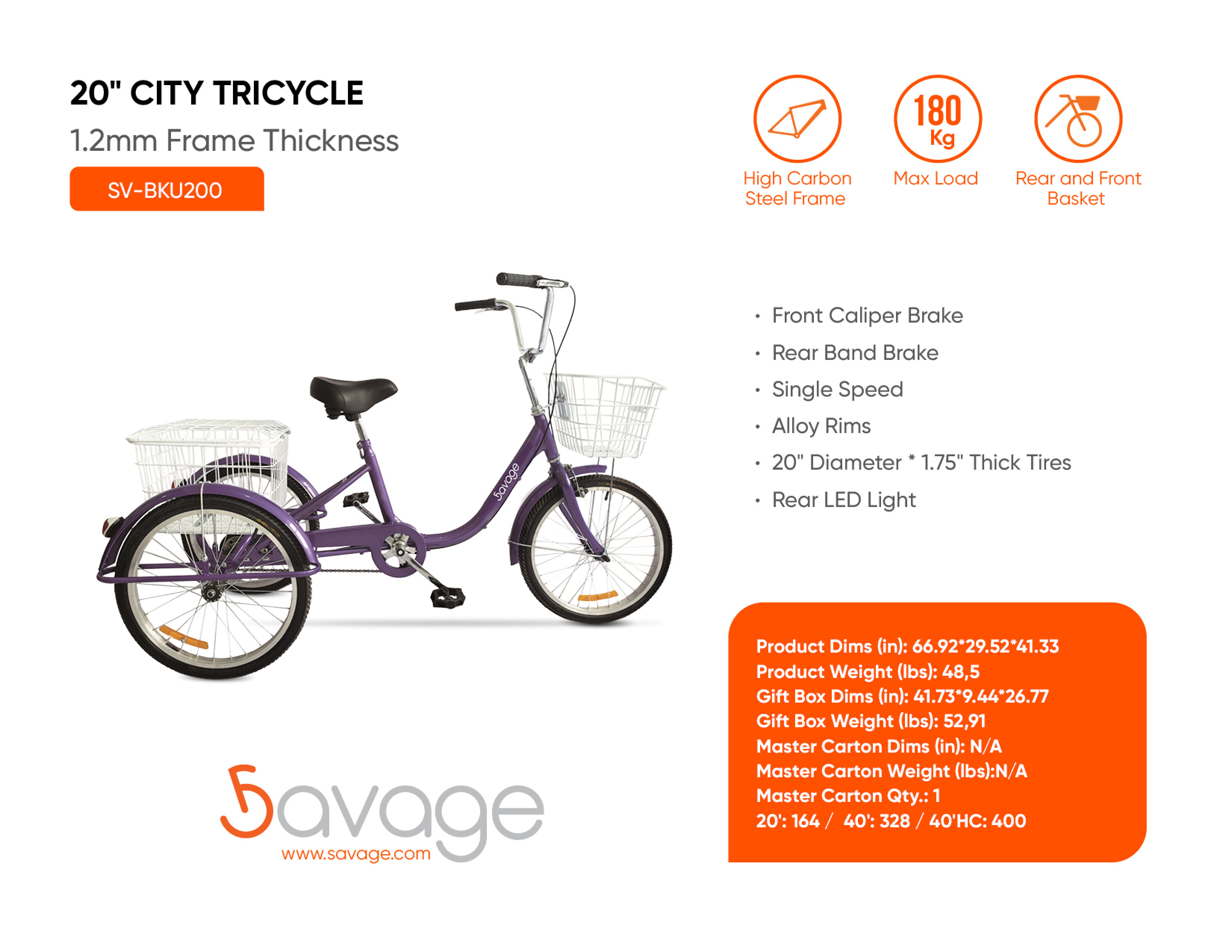 20" City Tricycle