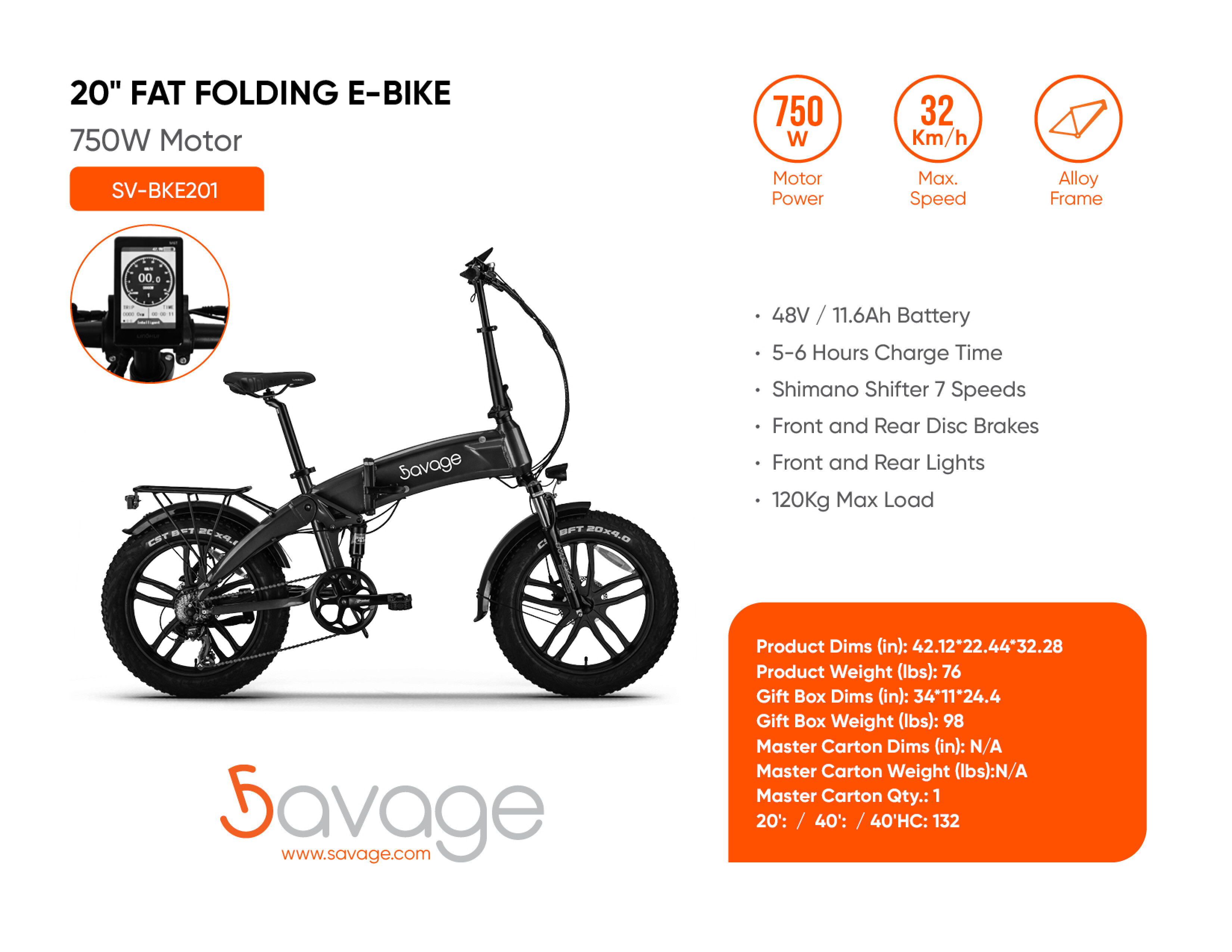 20" Fat Folding E-Bike